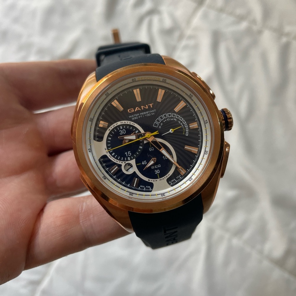 Gant Black and Gold Watch with Chronograph